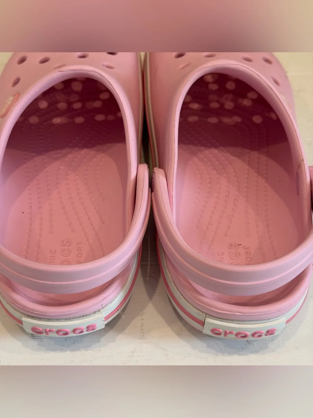 Crocs Crocband Clog Shoes, Pearl Pink Kids Classic Clog C 13 Light Pin